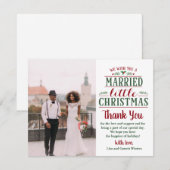 Carte de remerciement de Noël pour jeune mariée (Devant / Derrière)