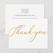 Carte de remerciement de paquet d'affaires moderne (Devant / Derrière)