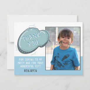 Carte de remerciement de photo d'anniversaire à ca