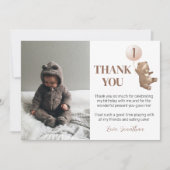 Carte de remerciement de photo d'anniversaire avec (Devant)