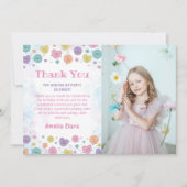 Carte de remerciement de photo d'anniversaire de b (Devant)