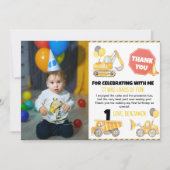 Carte de remerciement de photo d'anniversaire de c (Devant)