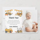 Carte de remerciement de photo d'anniversaire de c (Devant)