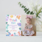 Carte de remerciement de photo d'anniversaire de d (Debout devant)