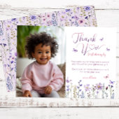 Carte de remerciement de photo d'anniversaire de f