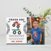 Carte de remerciement de photo d'anniversaire de g (Debout devant)