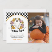 Carte de remerciement de photo d'anniversaire Hall (Devant)