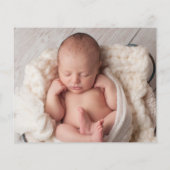 Carte de remerciement de photo de bébé de script b (Dos)