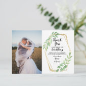 Carte de remerciement de photo de fiançailles en f (Debout devant)
