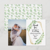 Carte de remerciement de photo de fiançailles en f (Devant / Derrière)