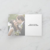 Carte de remerciement de photo de mariage à écritu (Intérieur)