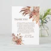 Carte de remerciement de photo de mariage bohème m (Debout devant)