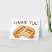 Carte de remerciement de pique-nique d'été Hot Dog (Devant)