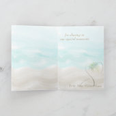 Carte de remerciement de plage tropicale à l'aquar (Intérieur)