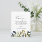 Carte de Remerciement de Réception de la Végétatio (Debout devant)