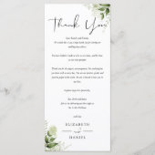 Carte de Remerciement de Réception de Mariage avec (Devant)