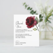 Carte de Remerciement de Réception de Mariage Flor (Debout devant)