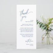Carte de remerciement de réception de mariage mini (Debout devant)