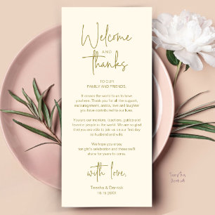 Carte de remerciement de réception de mariage mini