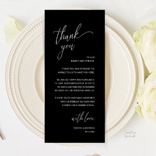 Carte de remerciement de réception de mariage mini