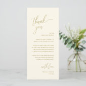 Carte de remerciement de réception de mariage mini (Debout devant)