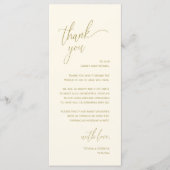 Carte de remerciement de réception de mariage mini (Devant)