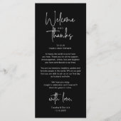 Carte de remerciement de réception de mariage mini (Devant)