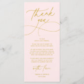 Carte de remerciement de réception de mariage mode (Devant)