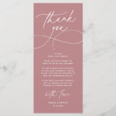 Carte de remerciement de réception de mariage mode (Devant)