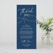 Carte de remerciement de réception de mariage mode (Debout devant)