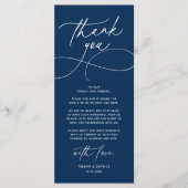 Carte de remerciement de réception de mariage mode (Devant)