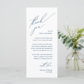 Carte de remerciement de réception de mariage mode (Debout devant)