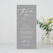 Carte de remerciement de réception de mariage mode (Debout devant)