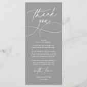Carte de remerciement de réception de mariage mode (Devant)