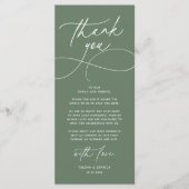 Carte de remerciement de réception de mariage mode (Devant)