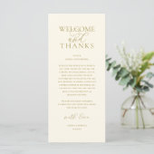 Carte de remerciement de réception de mariage mode (Debout devant)
