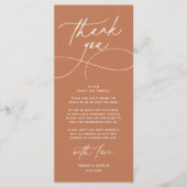Carte de remerciement de réception de mariage mode (Devant)