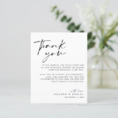 Carte de Remerciement de Réception de Mariage Mode (Debout devant)