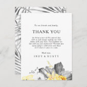 Carte de Remerciement de Réception Tropical Modern (Devant / Derrière)