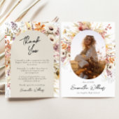 Carte de remerciement de remise de diplôme avec ar