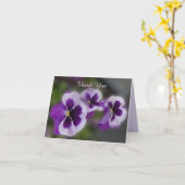 Carte de remerciement de retraite Fleurs violettes (Fleur jaune)