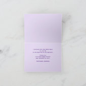 Carte de remerciement de retraite Fleurs violettes (Intérieur)