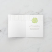 Carte de remerciement de robe verte de demoiselle  (Intérieur)