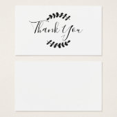 Carte de remerciement de script (Devant & derrière)