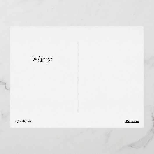 Carte de remerciement de script à main simple (Verso)