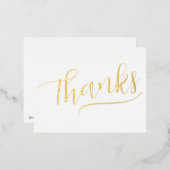 Carte de remerciement de script à main simple (Recto/Verso)