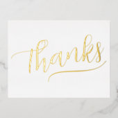 Carte de remerciement de script à main simple (Recto)