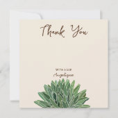 Carte de remerciement de succulente du désert (Devant)