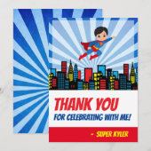 Carte de remerciement de super héros (Devant / Derrière)