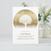 Carte de remerciement de sympathie Arbre de vie en (Debout devant)